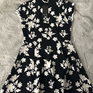 Fate Black and White Floral Dress